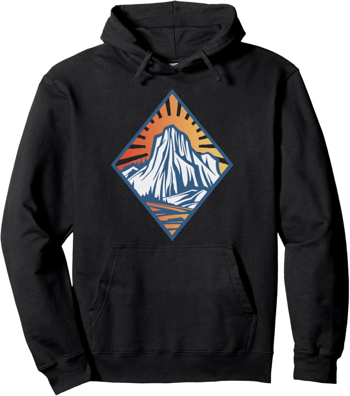 Trendy Mountainside Diamond Pullover Hoodie