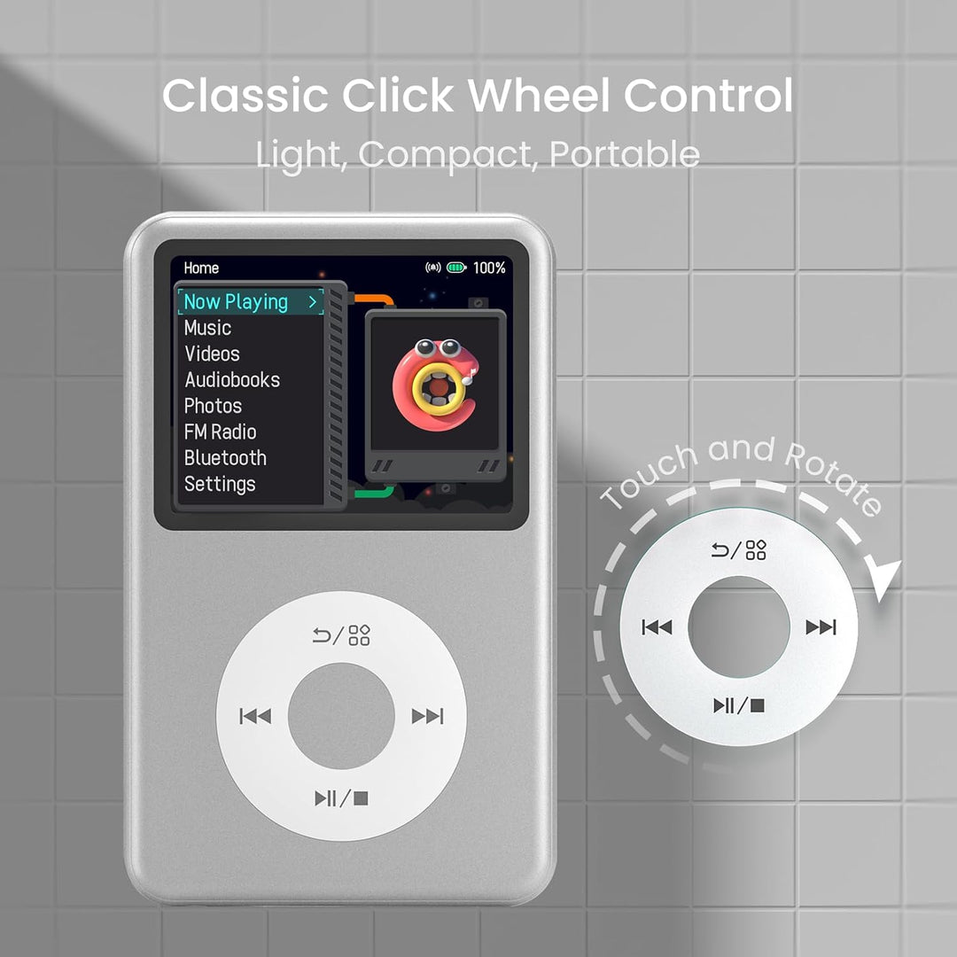Innioasis Y1 MP3 Player - Zeitlose Klasse: 128 GB, Bluetooth, Video-Player, Hörbücher, FM-Radio und