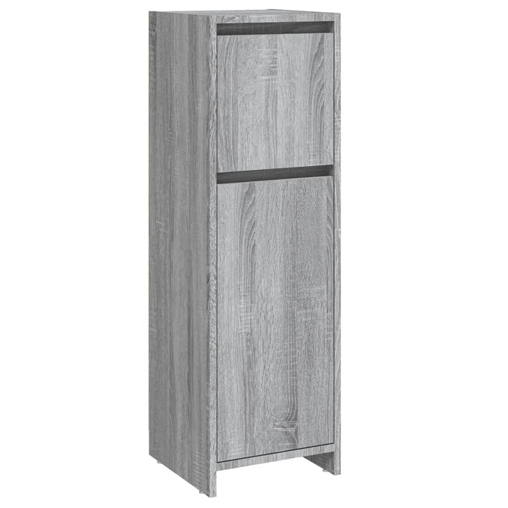 vidaXL Badschrank Grau Sonoma 30x30x95 cm Holzwerkstoff, Grau Sonoma