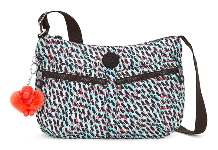 Kipling IZELLAH Mittelgrosse Umhängetasche, Abstract Print (Weiss), Abstract Print