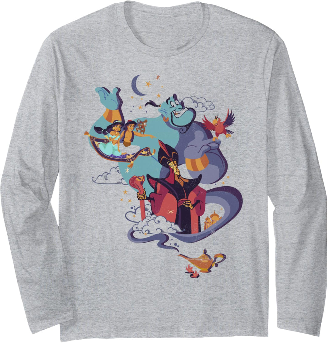 Disney Aladdin Vintage Group Shot Night Portrait Langarmshirt