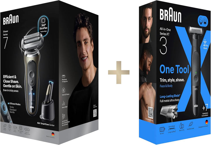 Braun Bundle mit Series 7 Rasierer Herren Elektrisch, Kabelloser Nass- &amp; Trockenrasierer Männer, Mad