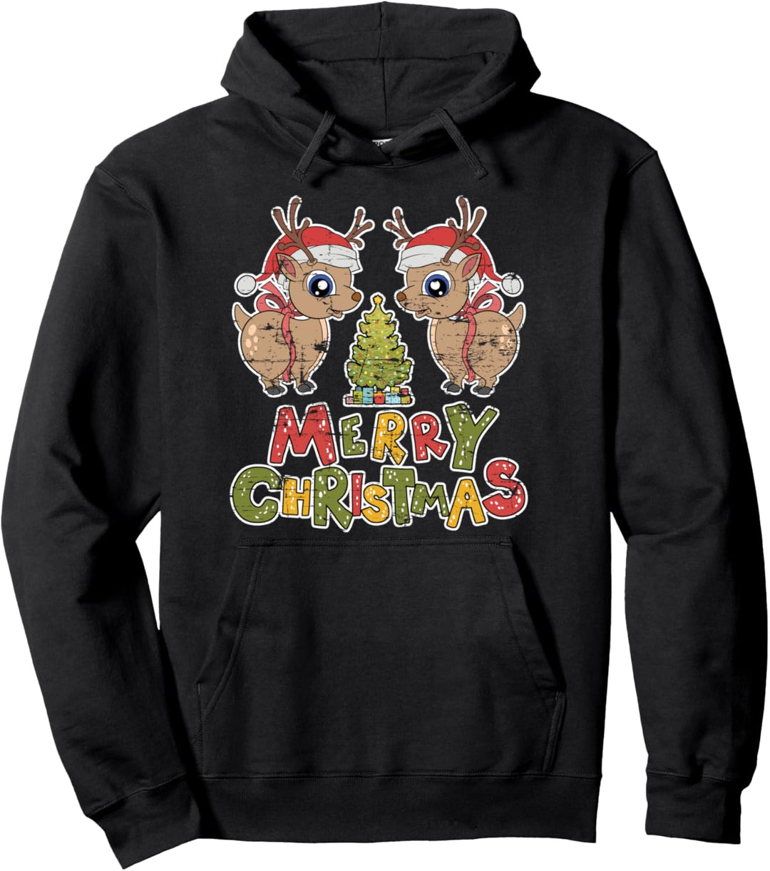 Weihnachten Tiere Geschenk Rentier Pullover Hoodie