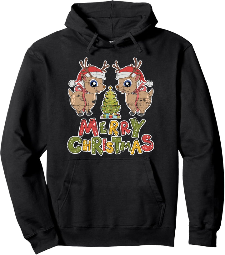 Weihnachten Tiere Geschenk Rentier Pullover Hoodie