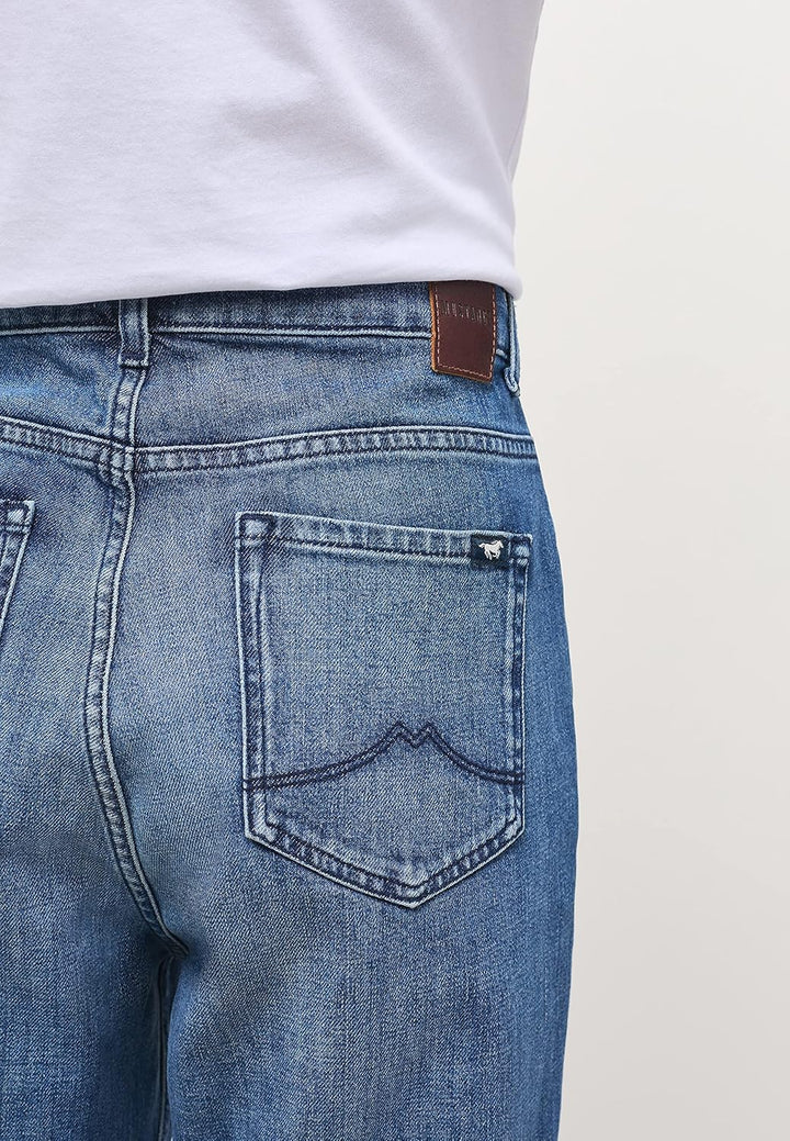 MUSTANG Damen Jeans Charlotte Tapered Fit - Blau - Blue Denim W26-W34 Stretch 33W / 34L Mittelblau 5