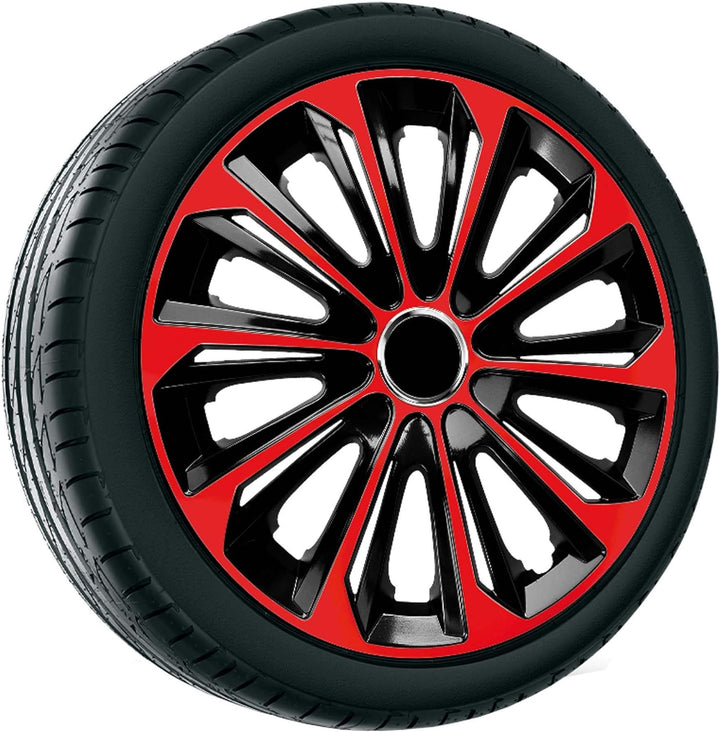 Radzierblende EXTRA Strong schwarz/rot 16 Zoll 4er Set