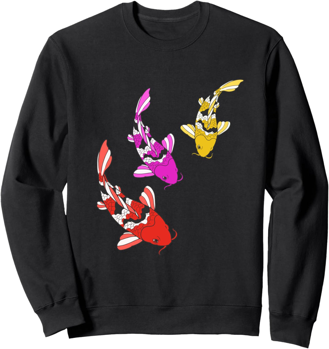 Japanischer Koi Fischkarpfen Teich Japan Sweatshirt