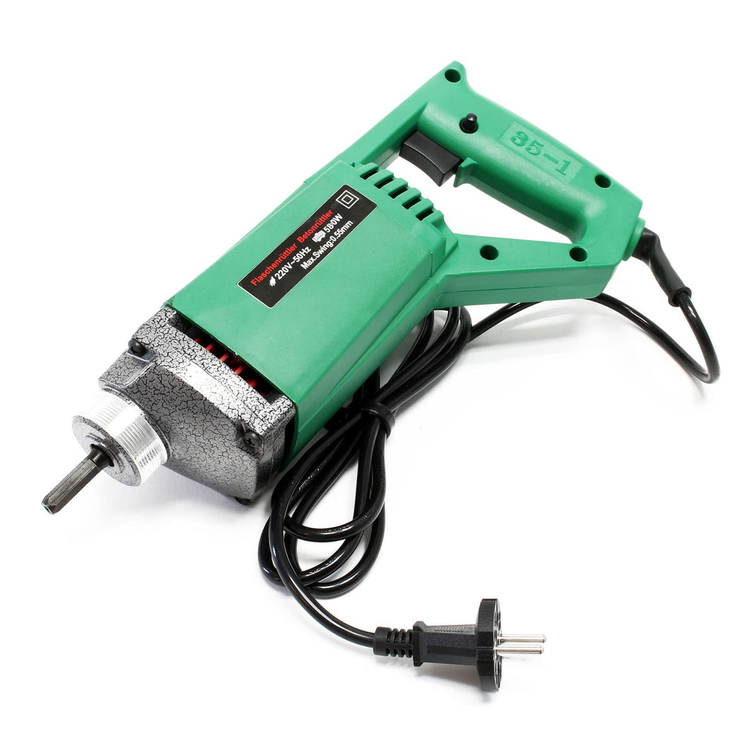 Wiltec Elektro Einhand Betonrüttler 580W, Betonverdichter für Ø 35 mm Rüttelflasche, Rüttelmotor 560