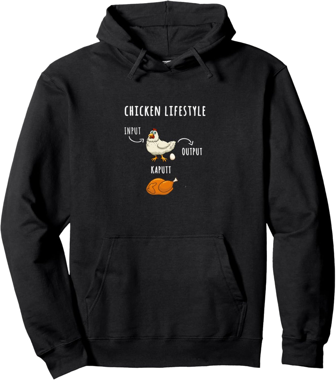LUSTIGES HÜHNER CHICKEN LIFESTYLE HÜHNERFLÜSTERER COMICSTIL Pullover Hoodie
