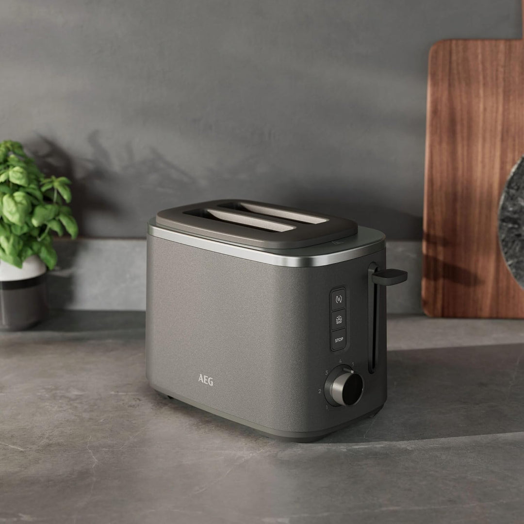 AEG Toaster Deli 5, 7 Toasteinstellungen, Countdown-Timer, Stopp-, Auftau-, Aufwärmknopf, Automatisc