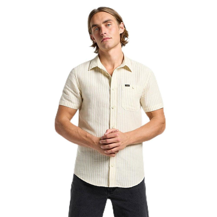 Lee Herren Ss Leesure Shirt, S Pioneer Ecru