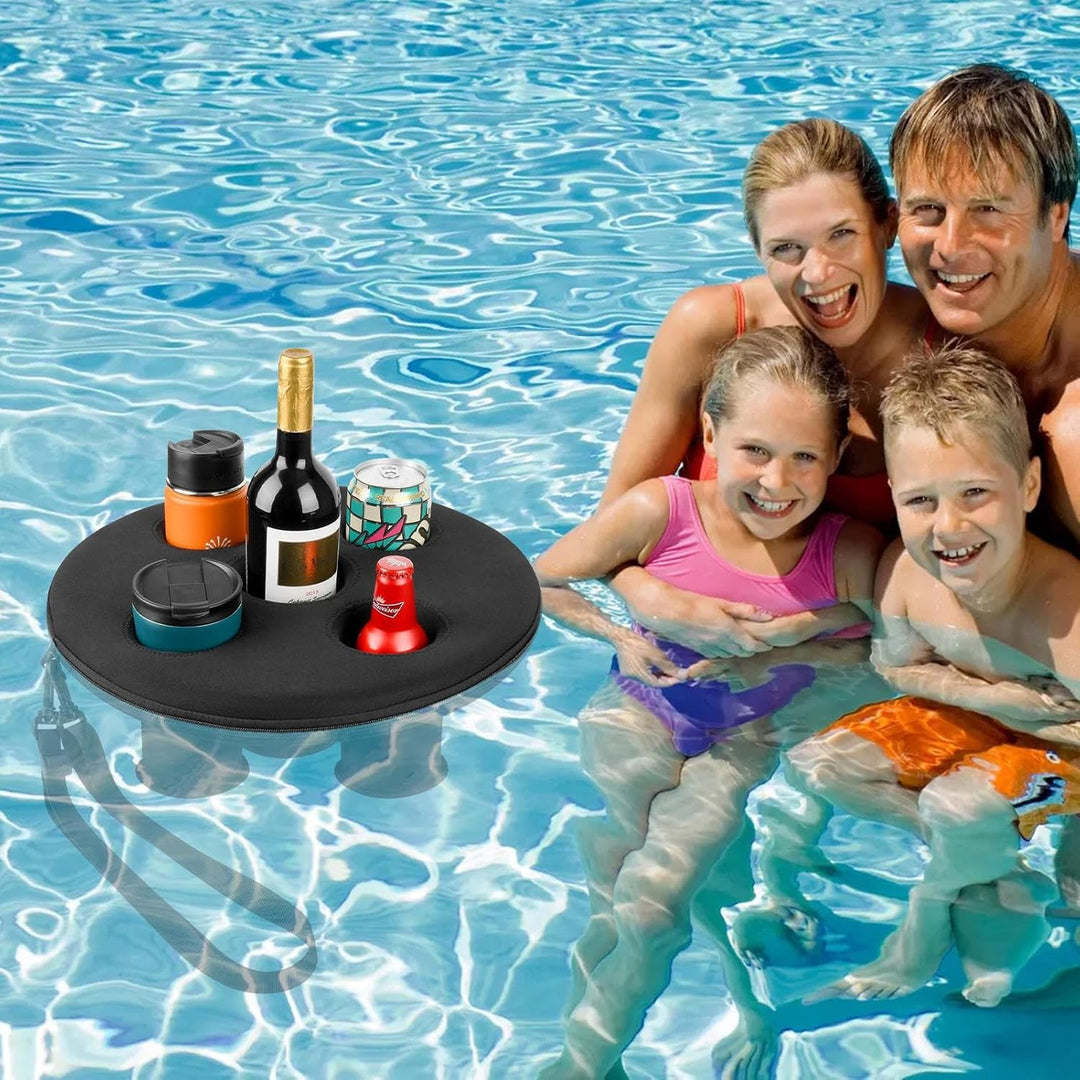 Pool Getränkehalter Schwimmt,Schwimmendes Tablett Für Pool,Pool Trinkschwimmer Mit 5 Löchern,Schwimm