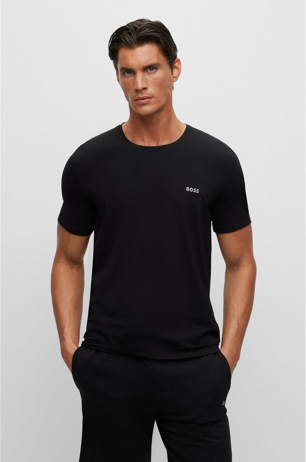 BOSS Herren Mix&Match R T-Shirt, Schwarz