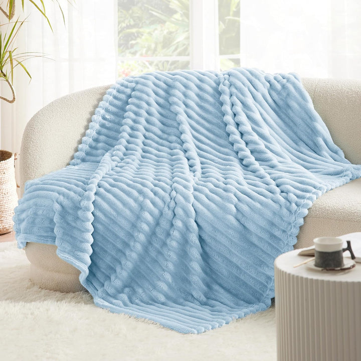 BEDSURE Kuscheldecke Flauschig - Wolldecke & Fleecedecke, Sofadecke, Weiche Warme Grobe Korddecke fü