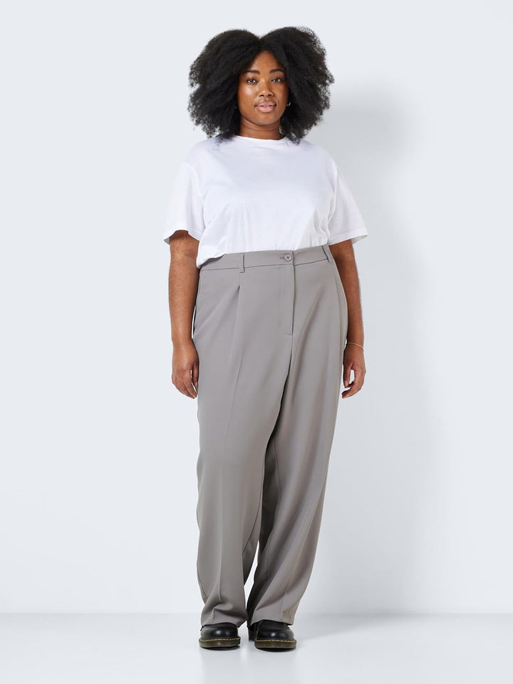 Noisy may Damen Nmdrewie Hw Straight Pants Ko Curve Hose 48 Titanium, 48 Titanium