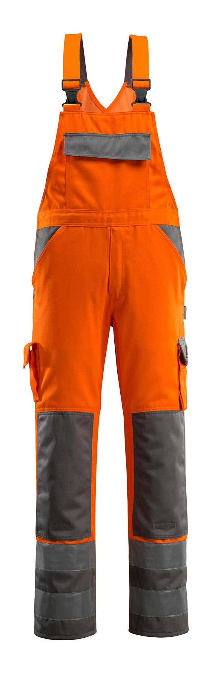 MASCOT Unisex Hose Latzhose Barras (1er Pack) 64 orange/anthrazit, 64 orange/anthrazit