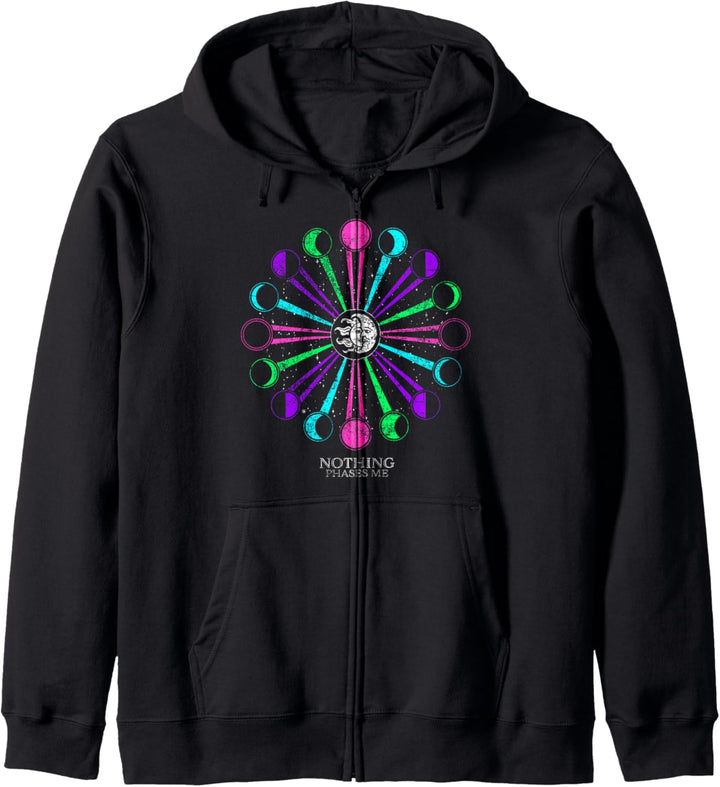 Trendy Celestial Moon Phases Kapuzenjacke
