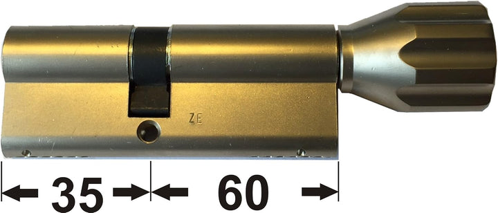 ABUS EC660 ECK660 Profil-Knaufzylinder Länge (a/b) Z35/K60mm (c=95mm) mit 5 Schlüssel, mit Sicherung