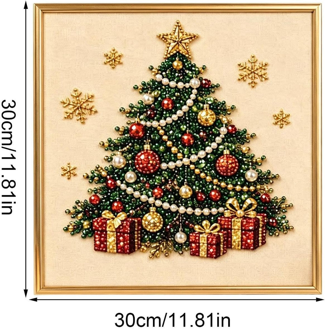 Pearl Painting Kit - DIY Christmas Diamant Malerei Mit Rahmen Perlenbild | Gerahmte Leinwand Funkeln