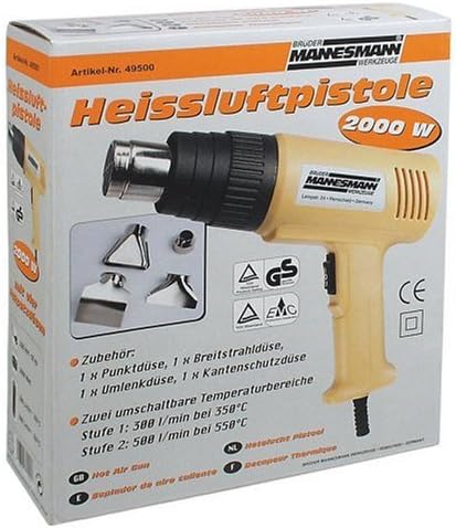 Brüder Mannesmann M49500 Heissluftgebläse 2000 W, 4-tlg, 230 V || 50Hz