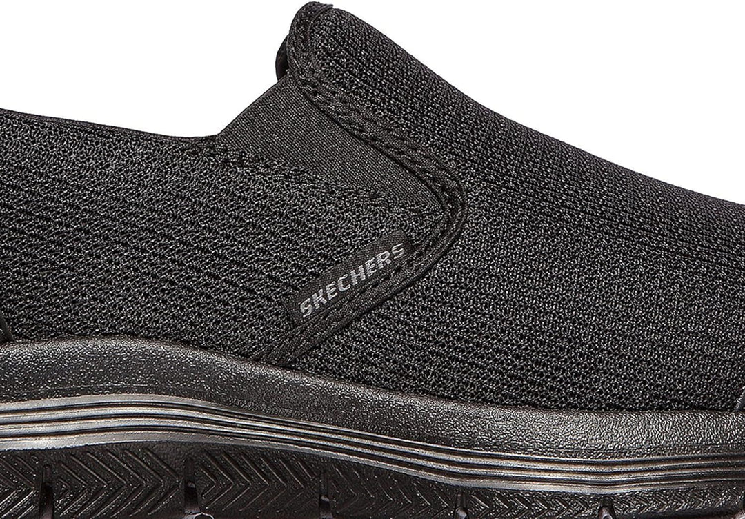 Skechers Herren Flex Advantage 4.0 Tuscan Sneaker 44 EU Black Textile Trim, 44 EU Black Textile Trim