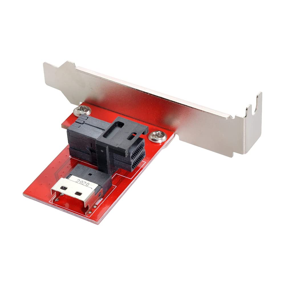 NFHK PCI-Express 4.0 Slimline SAS SFF-8654 auf HD SFF-8643 PCBA Buchse Adapter mit Halterung