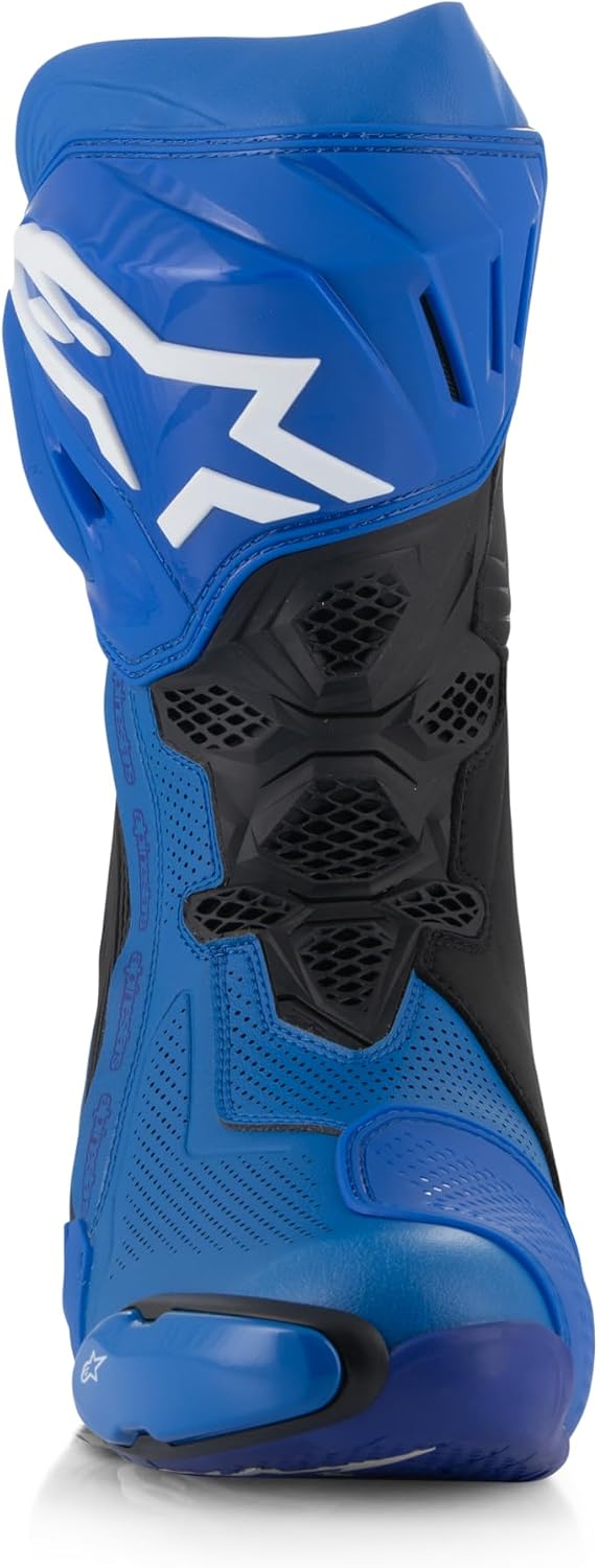 Alpinestars Supertech R Vented Motorradstiefel, blau/schwarz, 42 Blau Schwarz 42 EU, Blau Schwarz 42