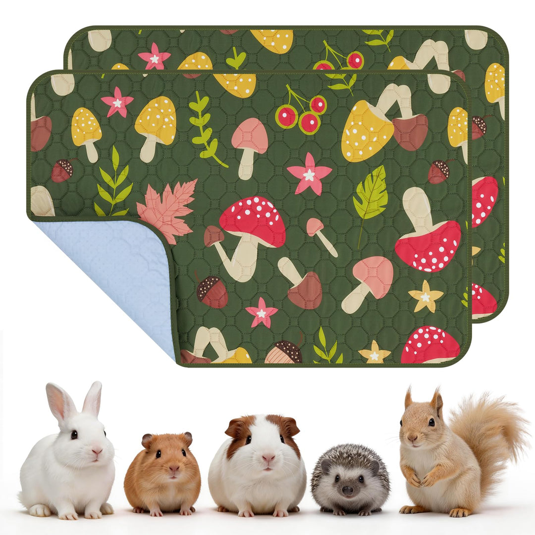 PICK FOR LIFE 2 Stück Pipipads Meerschweinchen waschbar, 90x60 cm 4-lagig saugfähige auslaufsichere