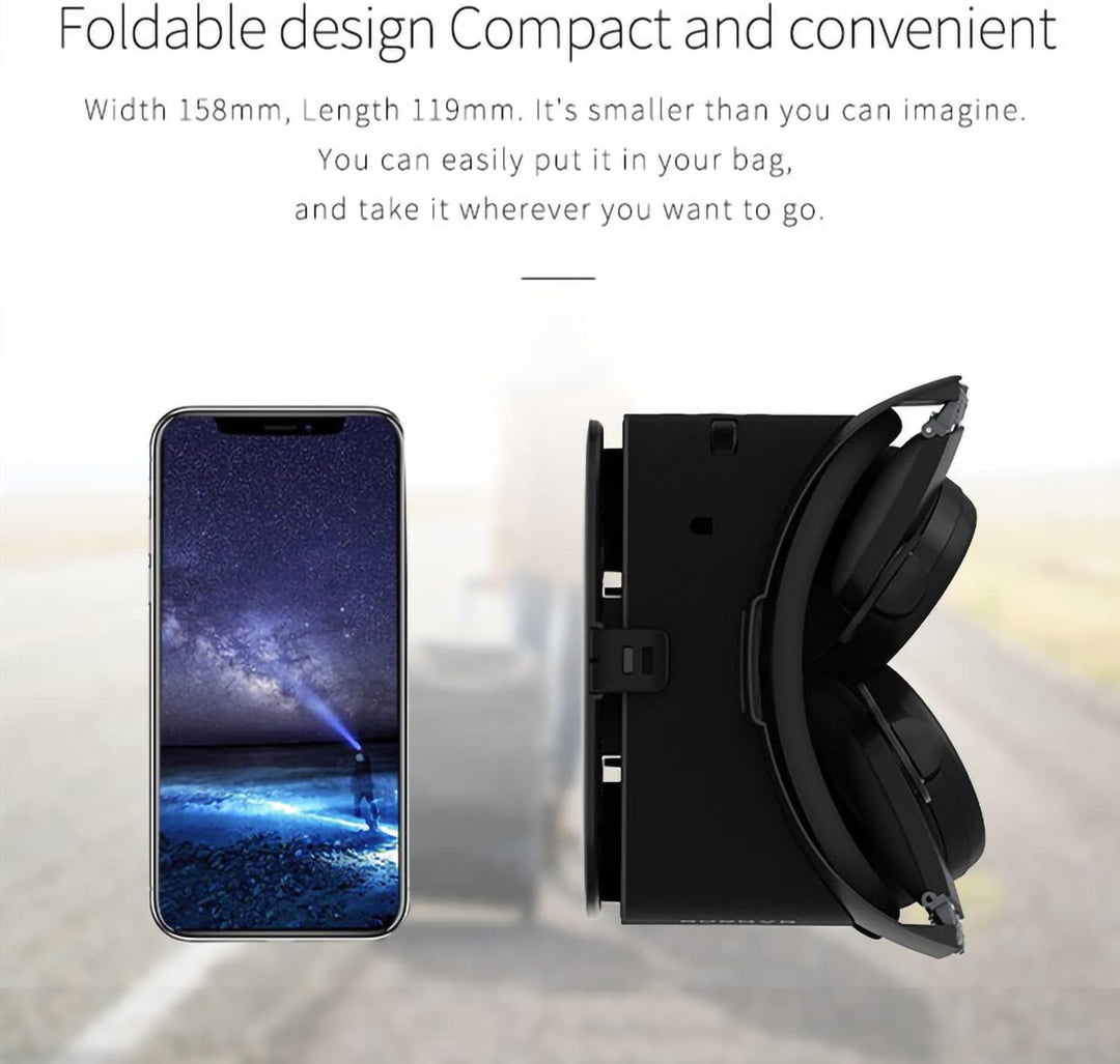 VR Brille Headset für iPhone und Android-Telefone, kabellose 3D-Virtual-Reality-Bluetooth-Brille mit