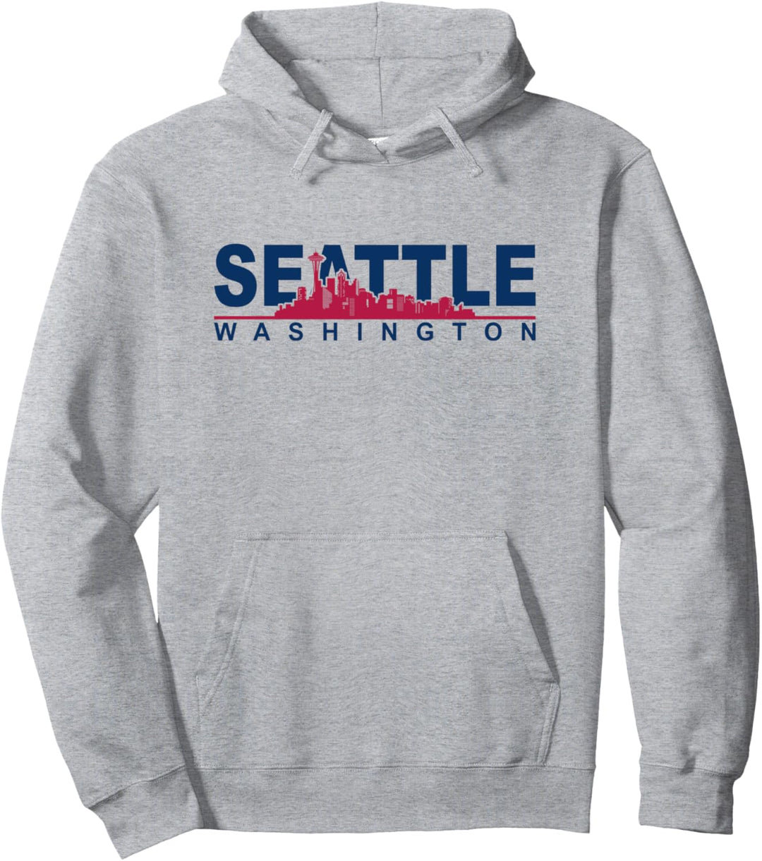 Seattle Washington Cityskype - Skyline von Seattle Pullover Hoodie