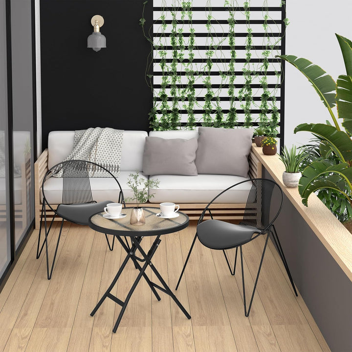 eSituro Klapptisch, Beistelltisch klappbar, Balkontisch Campingtisch Gartentisch Bistrotisch, mit Me