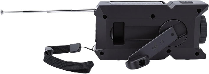 FTVOGUE Notfall-Kurbelradio, Tragbares NOAA-Wetterradio mit Solarstrom und 2000-mAh-Powerbank, LED-T