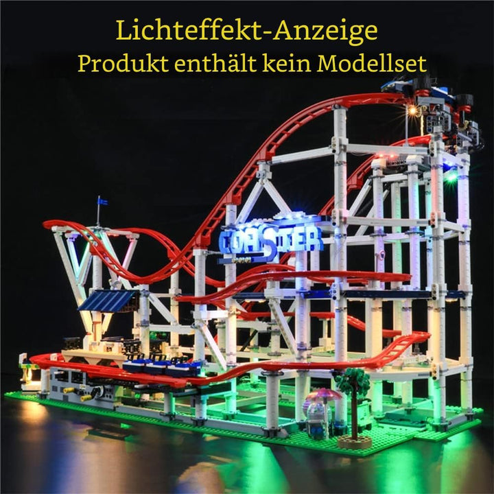 GEAMENT LED Licht-Set Kompatibel mit Lego Achterbahn (Roller Coaster) - Beleuchtungsset für Creator