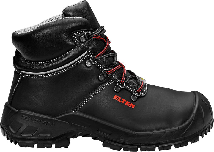 ELTEN Sicherheitsschuhe LAURENZO Rubber Mid ESD S3, Herren, Leder, Stahlkappe, leicht, robust, Schwa