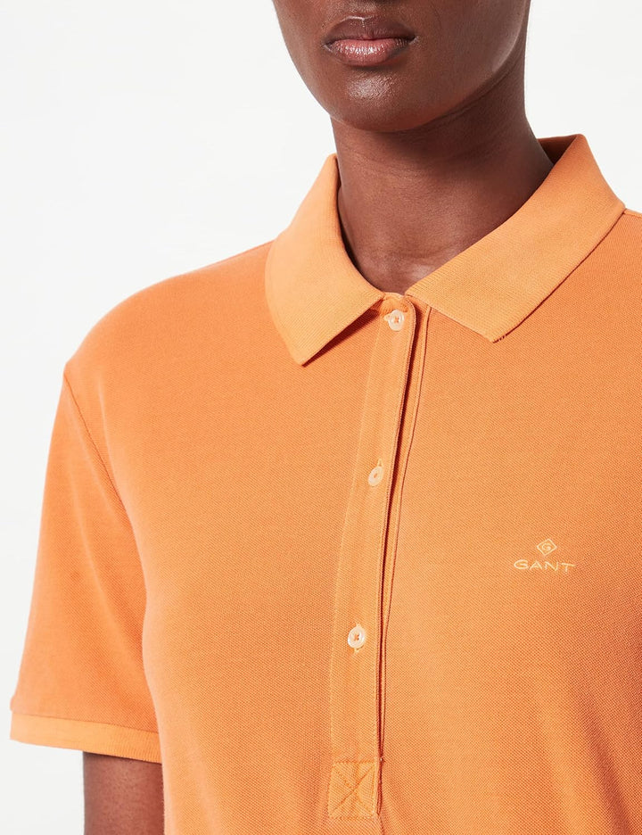 Gant Damen Sunfaded Ss Polo Pique Polohemd XS Sweet Orange, XS Sweet Orange