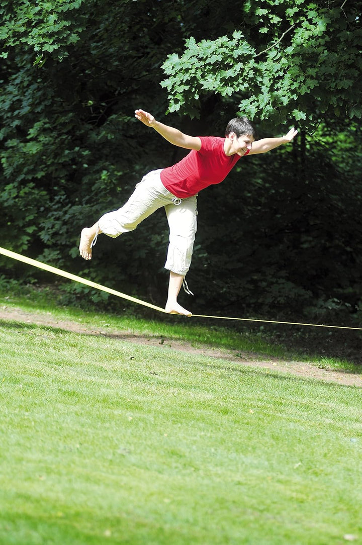 HUDORA Slackline Set mit Baumschutz - Balancierseil - 76656
