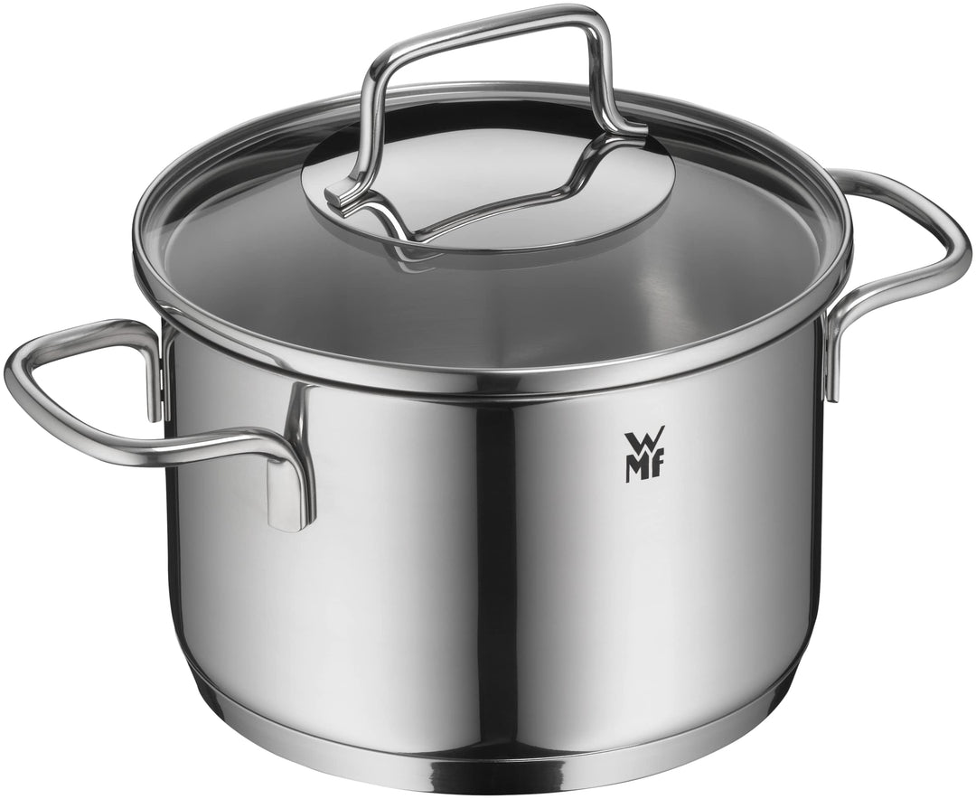 WMF Astoria Kochtopf klein 16cm, Glasdeckel, Fleischtopf Induktion 1,9l, Cromargan Edelstahl poliert