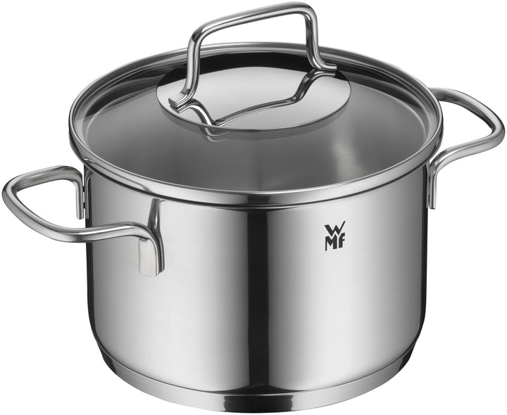WMF Astoria Kochtopf klein 16cm, Glasdeckel, Fleischtopf Induktion 1,9l, Cromargan Edelstahl poliert