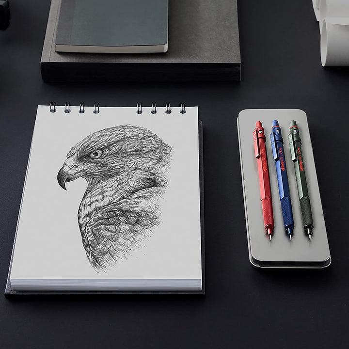 rOtring 600 Druckbleistift | 0,7 mm | Rot | Ergonomisches Vollmetallgehäuse rot 0.7 mm, rot 0.7 mm