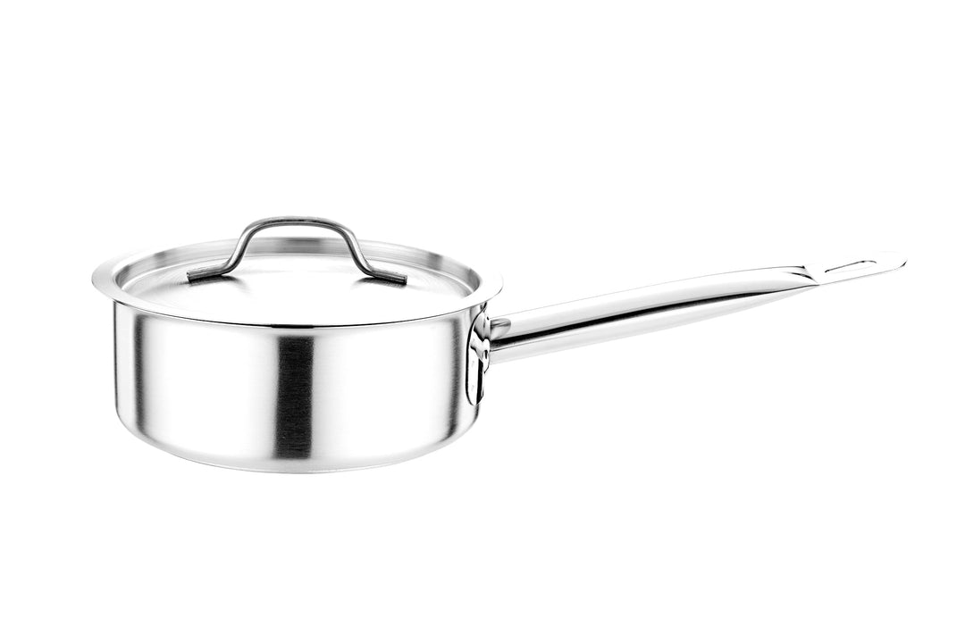 Edelstahl Kochtopf mit Deckel für alle Herdarten Topf in 11 Grössen Ø 16cm - Höhe 7cm, Ø 16cm -