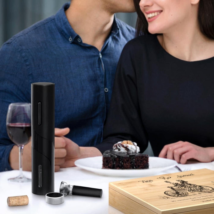 Maverton 6er Weinset in Geschenkbox mit Aufdruck - Flaschenöffner Set - elektrischer Weinöffner - We