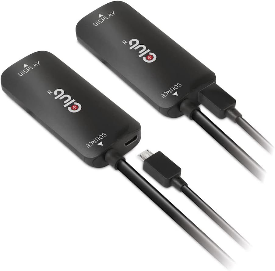 Club 3D CAC-1336 HDMI+ Micro USB auf USB Typ-C 4K120Hz oder 8K30Hz M/F Aktiver Adapter, CAC-1336