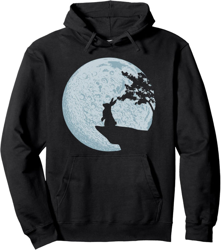 Hase Geschenkidee Kaninchen Mond Osterhase Pullover Hoodie