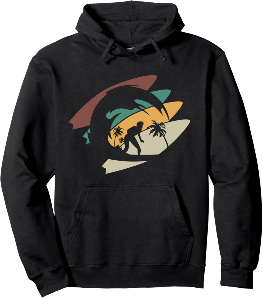 Hobby Surfer Wasserratte Surfbrett Sport Sommer Surfing Pullover Hoodie