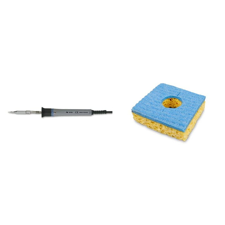 Ersa Lötkolben Multitip C 25 25W 230V 0920BD &amp; Reinigungsschwamm für Lötspitzen Bundle mit Reinigung