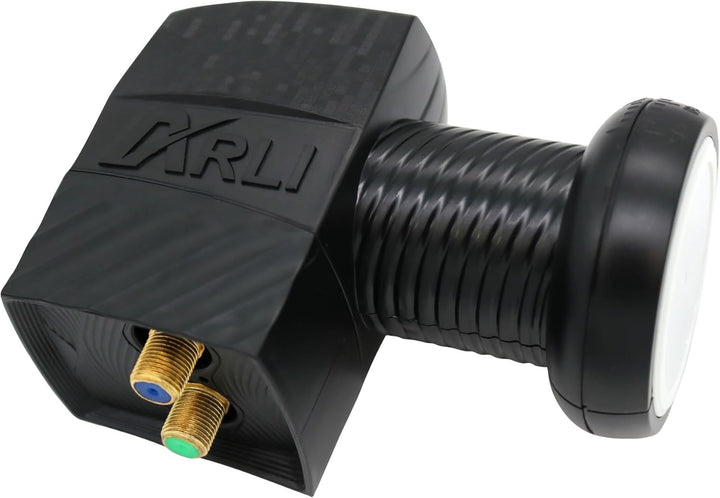 60 cm HD Sat Anlage Twin LNB + Satfinder + 2 F-Stecker Digital 2 Teilnehmer Antenne grau UHD 4K, + S