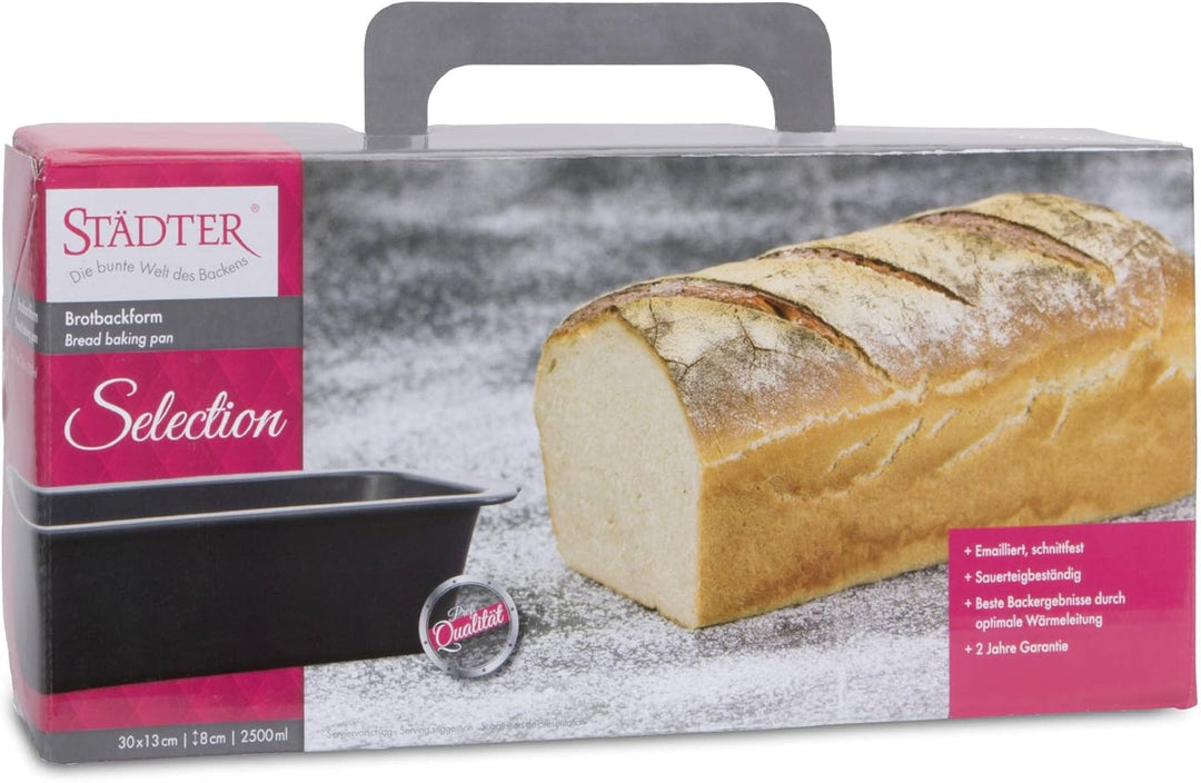 Staedter Selection Brotbackform ca. 30 x 13 x 8 cm, Metall, schwarz, 30 x 13 x 8 cm