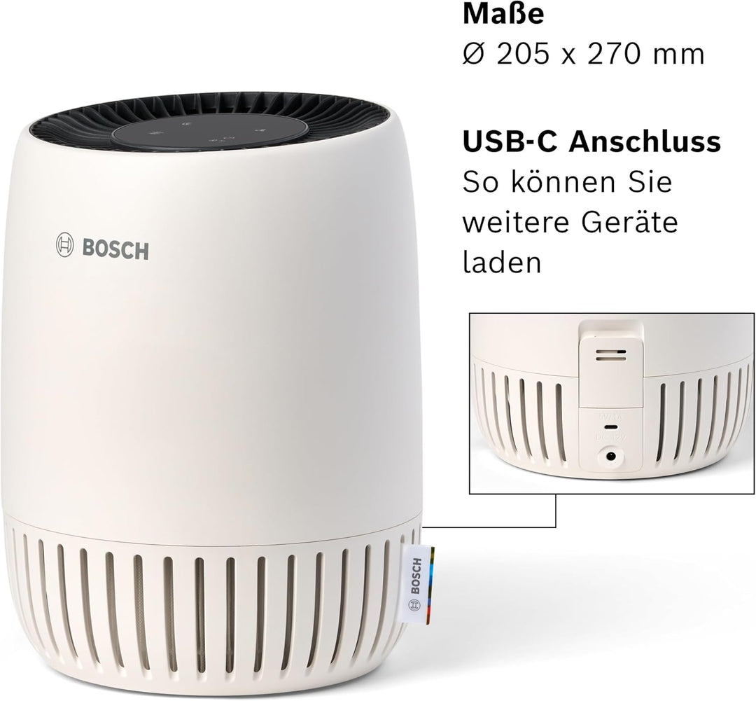 Bosch Air 500 Luftreiniger - Für Räume bis zu 20 m² - Entfernt effizient Schadstoffe - Mit 2-in-1 Lu