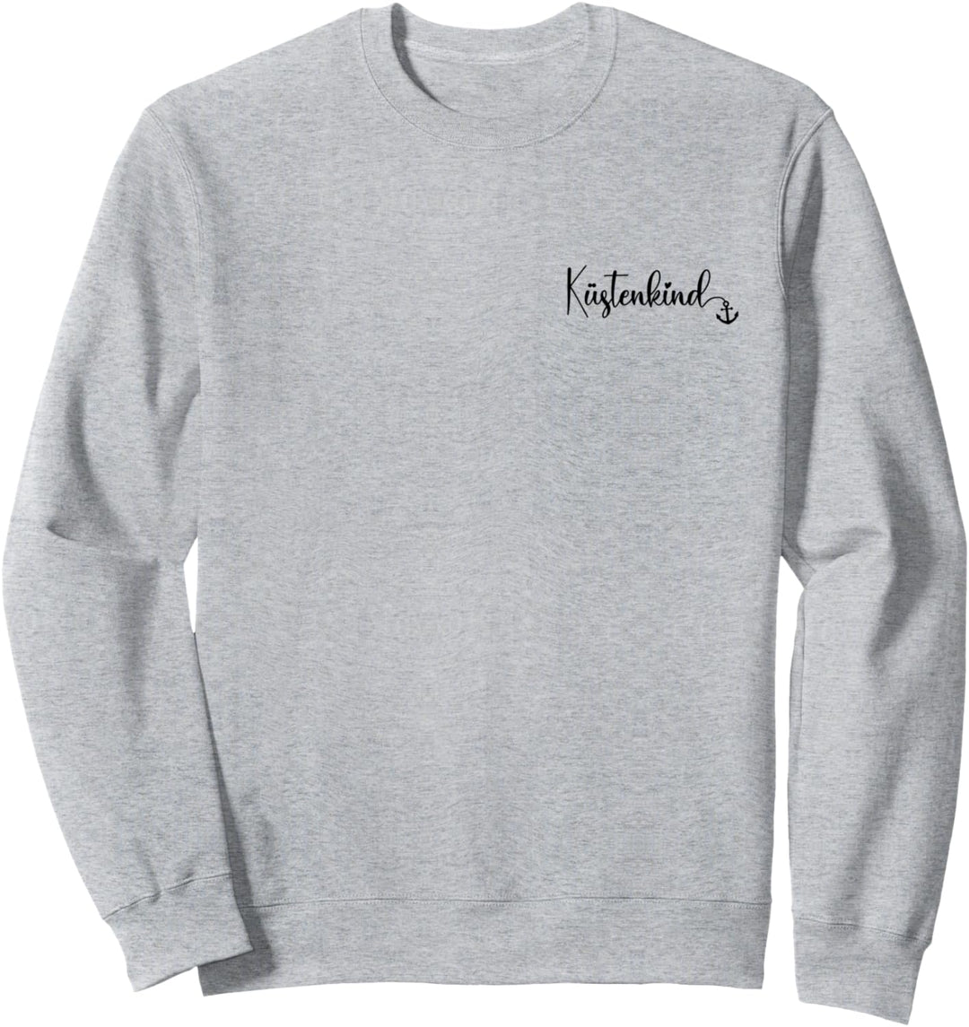 "Küstenkind" kleine Ankerplatte, ostfriesische Nordsee Sweatshirt