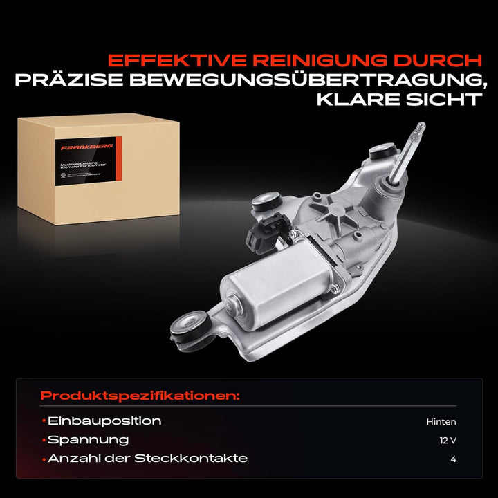 Frankberg 1x Wischermotor Hinten Links oder Rechts Kompatibel mit 3 BL 1.6L Schrägheck 2010-2013 Rep